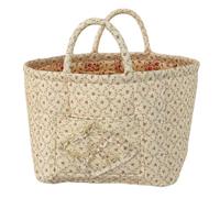 Floral Pattern Foldable Laundry Basket Large Capacity Boho Fabric Storage Basket Portable Quilted Basket for Clothes Toys Household Organizer Hamper for Home, Picnic, Shopping,Travel