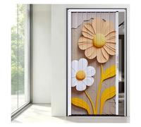 Floral Pattern Folding Doors for Small Spaces, 80inch Tall Sliding Invisible Partition Door for Hallways Room Divider, Customizable Size & Color Temporary Gate(255x203cm (100.4x80in))