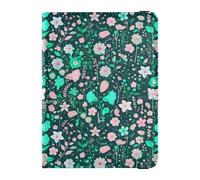 Floral Pattern in Pink and Green Tones Travel Wallet Leather Passport Holder Secure Hidden Ticket Holder for Family Trip Accessories