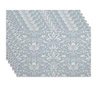 Floral Pattern Placemat, Dining Table Accessories One Side Print, Heat Resistant Wear Resistant Non-Slip Table Mat, Washable Elegant For Kitchen Dinning Restaurant Party 30 * 45Cm