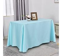 Floral Pattern Polyester Tablecloth - Spill-Resistant Wrinkle-Free Soft Cover for Kitchen Table Decor Light Blue 100x160cm - Perfect for Dining Room & Parties
