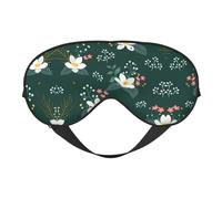 Floral Pattern Sleep Mask Night's Sleep Soft Eye Mask Adjustable Strap Works Nap Position Sleeping Aid