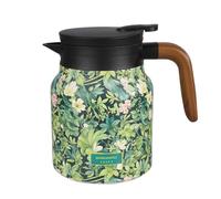 Floral Pattern Tea Thermos, Stainless Steel Thermal Carafe with Lid & Infuser Detachable Thermos Tea Pot for Home Kitchen Office