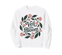 Floral Pattern Veil the Bloom Spring Aesthetic Nature Sweatshirt