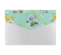Floral Pattern with Roses and Daisies Expanding File Organizer, Multi-Pocket Accordion Folder, Document Storage and Office Supplies