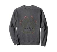 Floral Paw Print with Heartbeat Vines Sweatshirt