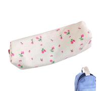 Floral Pencil Bag, Cute Cosmetic | Small Makeup Case, Organizer Stationery Bags for Girls Women, Pink, Consulte la descripción, See description