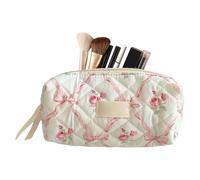 Floral Pencil Bag - Cute Pencil Case with Flower Pattern for School - Cute Makeup Bag Stationery Pouch Organizer for Kids Teen Young Adults Women Students Stationery Travel Back to School College