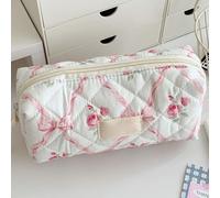 Floral Pencil Bag,Flower Pattern Large Capacity Pencil Case for Girls - Makeup Bag Cute Pen Pouch for Stationery Art Supplies Teachers Educators Students Kids Girls Teen Adults Back to School