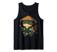 Floral Pet Cosplayer Japanese Animal Art Warrior Frog Tank Top