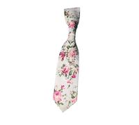 Floral Pet Tie - Over-The-Collar Dog & Cat Necktie (Beige, Large 10 inch)