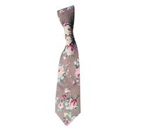 Floral Pet Tie - Over-The-Collar Dog & Cat Necktie (Grey, Small 6 inch)