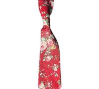 Floral Pet Tie - Over-The-Collar Dog & Cat Necktie (Red, Small 6 inch)
