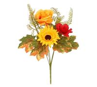 Floral Picks 4PCS, Maple Leaf Pinecone Berries Branch Autumn and Sprays for Farmhouse Vase Halloween Thanksgiving Artificial Cemetery Flowers (B, 35cm)
