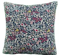 Floral Pillow Throw Cover Ditsy Flowers Cushion Case Midnight Blossom Blue Sofa Home Décor (14" x 14")