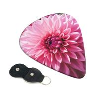 Floral Pink Dahlia Flower Guitar Picks 6-Pack - Pick Set (0.46mm / 0.71mm / 0.96mm) Suitable For Guitar And Ukulele Playing