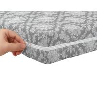 Floral Pint Zipped Mattress Protector Cover - Bed Bug Mattress Cover Protector Mattress Encasement Zipped Breathable Dustproof Anti-Allergy Total Enclosure for Full Protection (Single)