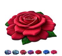 Floral Plush & Diatomaceous Earth Floor Mat, 3D Flower Design Floor Mat, Quick Dry Non Slip, Super Absorbent, Dual-Sided Non-Slip, for Bedroom, Entryway, or Vanity Area (N,M)