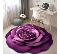 Floral Plush & Diatomaceous Earth Floor Mat,3D Flower Design Floor Mat,Quick Drying & Easy to Clean for Bathroom, Kitchen, and More (F,100 * 100cm)