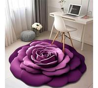 Floral Plush & Diatomaceous Earth Floor Mat, 3D Realistic Pattern Non-Slip Absorbent Anti-Slip Mat, Flower Shaped Rugs Super Absorbent Quick Drying Bath Mat for Bathroom, Bedroom, Kitchen,06