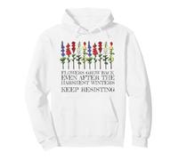 Floral Political Resistance Quote Pullover Hoodie