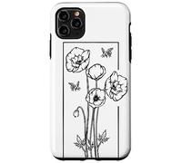 Floral Poppy Poppies Flower with Bees Wildflower Case for iPhone 11 Pro Max