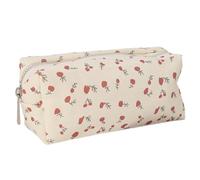 Floral Pouch,Cherry Pencil Case for Makeup Brushes - Travel Cosmetic Bag, Multifunctional Makeup Storage Organizer, Flower Pencil Pouch for Women Girls