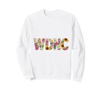 Floral Pre Menopause WDNC We Do Not Care Flower Sweatshirt, Adult Unisex, White, Medium