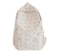 Floral Print Backpack, Aesthetic School Backpack Cute Preppy School Bags For Girls, Casual Daypack Ladies Backpacks Rucksack(Pink)