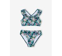 Floral Print Bikini printed green