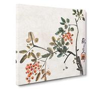 Floral Print by Chen Shizeng Canvas Print | Gallery Wrapped 30mm Frame Wall Art | 14x14 inches | Ready to Hang | Asian Floral Picture | Living Room Bedroom Lounge Office