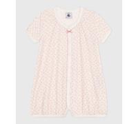 Floral Print Cotton Romper white/pink