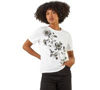 Floral Print Cotton Top Roman Ivory 14