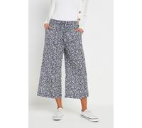 M&Co Womens Blue Floral Print Culottes - Women's
