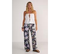 Floral Print Denim Wide Leg Jean NastyGal Black 8