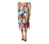 Floral Print High Waist Midi Skirt - female - Dolce & Gabbana - Midi Skirts - Multicolor - 2XL - Skirts 2XL