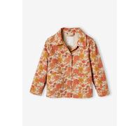 Floral Print Jacket for Girls nude pink