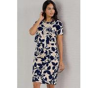 Floral Print Layered Shift Dress Sand Print