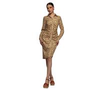 Floral Print Shirt Dress Women Goddiva Beige 38
