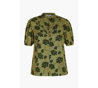 Floral Print Short Sleeve Tops Enorsia Green 16