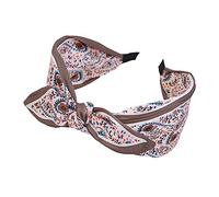 Floral Print Sports Hair Hoop Delicate Hairband With Bowknot Knotting Woman Teens Wash Face Hair Accessory