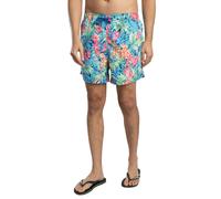 GANT Men's Floral Print Swim Shorts, Deep Cobalt, L