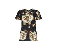 Floral Print TShirt CA26741- Black T-Shirts Cavalli Class Black XS