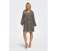 Floral Print V-Neck Dress Black Print