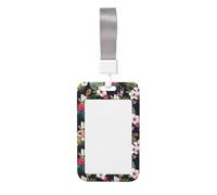 Floral Printing Card Badge Holder