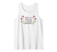 Floral Protest Design Defend Democracy Activist Art Tank Top