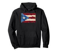 Floral Puerto Rico Flag Design Beautiful Flowers Pullover Hoodie
