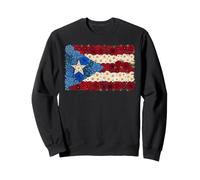 Floral Puerto Rico Flag Design Beautiful Flowers Sweatshirt