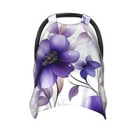 Floral Purple Baby Car Seat Cover Soft Baby Nursing Cover Infant Carseat Stroller Cover for Girls and Boys