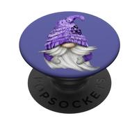 Floral Purple Gnome Grandpa For Women Cute Summer Aesthetic PopSockets Adhesive PopGrip